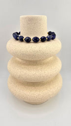 Bracelet en Lapis-Lazuli ovale facetté
