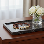 Collier en Jaspe rouge et pendentif perle de culture baroque