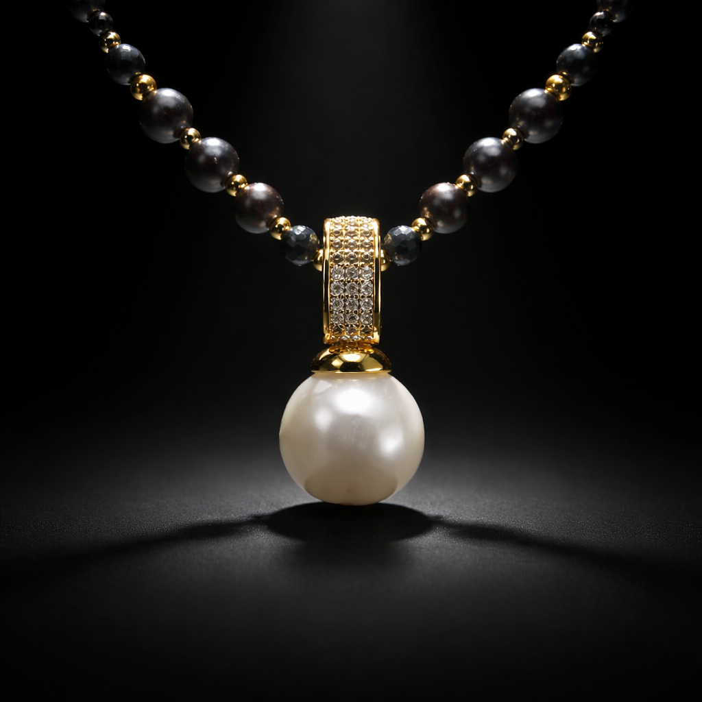 Nuit Profonde - collier  en perles de culture