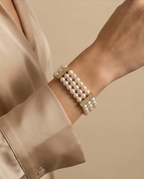 Trilogie Élégante - bracelet en perles de culture