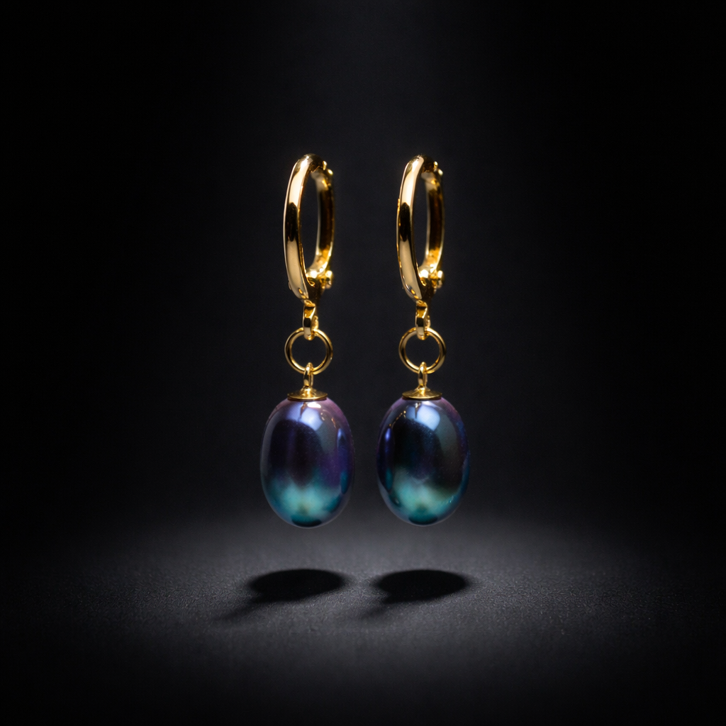 Boucles d oreilles en plaqué or 24k