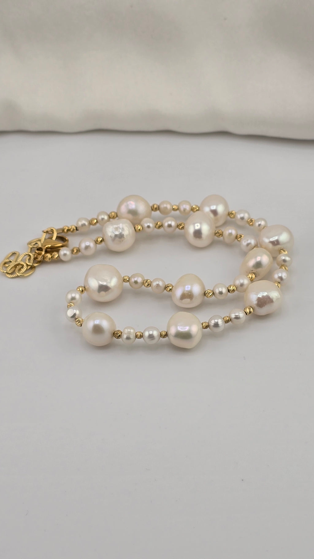 Collier en perles de culture et vermeil