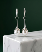 925/1000 rhodium-plated silver earrings