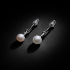 Boucles d’oreilles en strass et perles de culture