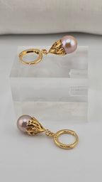 Boucles d'oreilles en perles de culture luisantes