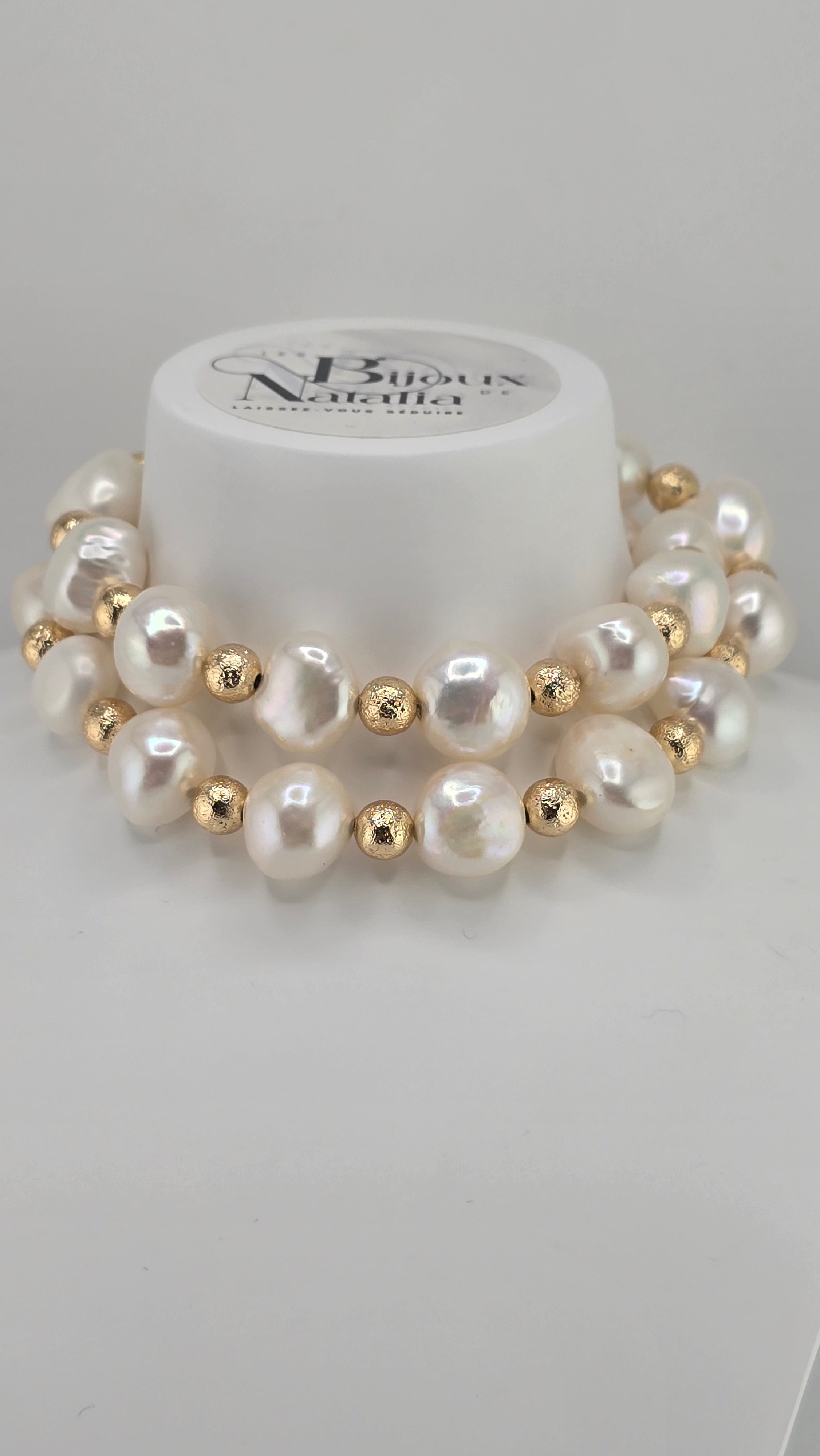 Collier en perles de culture baroque