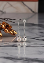 Boucles d ' oreilles en argent rhodié 925/1000