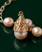 Mademoiselle - perles de culture saumon