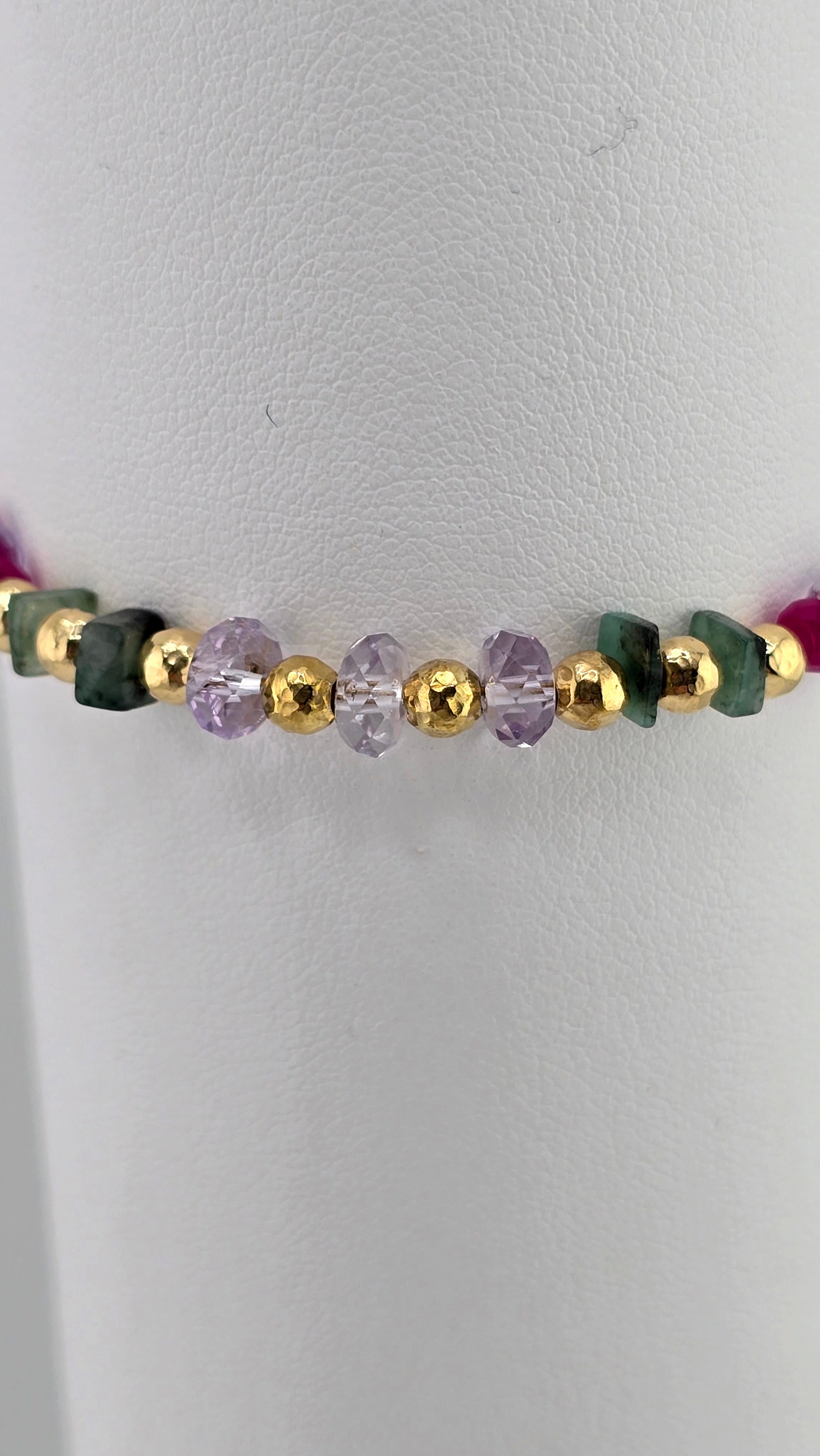 Bracelet en pierres fines et vermeil