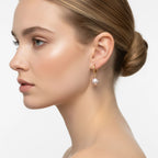 Boucles d’oreilles avec perles de culture rose