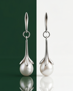 925/1000 rhodium-plated silver earrings