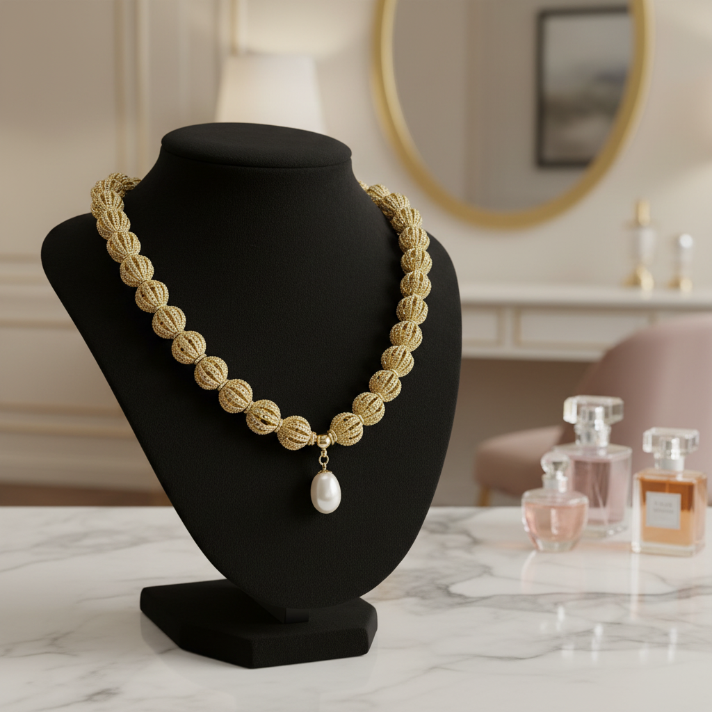 Collier en perles étincelantes