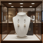 Boucles d’oreilles en strass et perles de culture