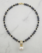 Nuit Profonde - collier  en perles de culture