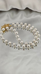 Collier avec perles de culture et Aigue marine dans son coffret prestige