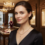 Collier en perles de culture poudrée