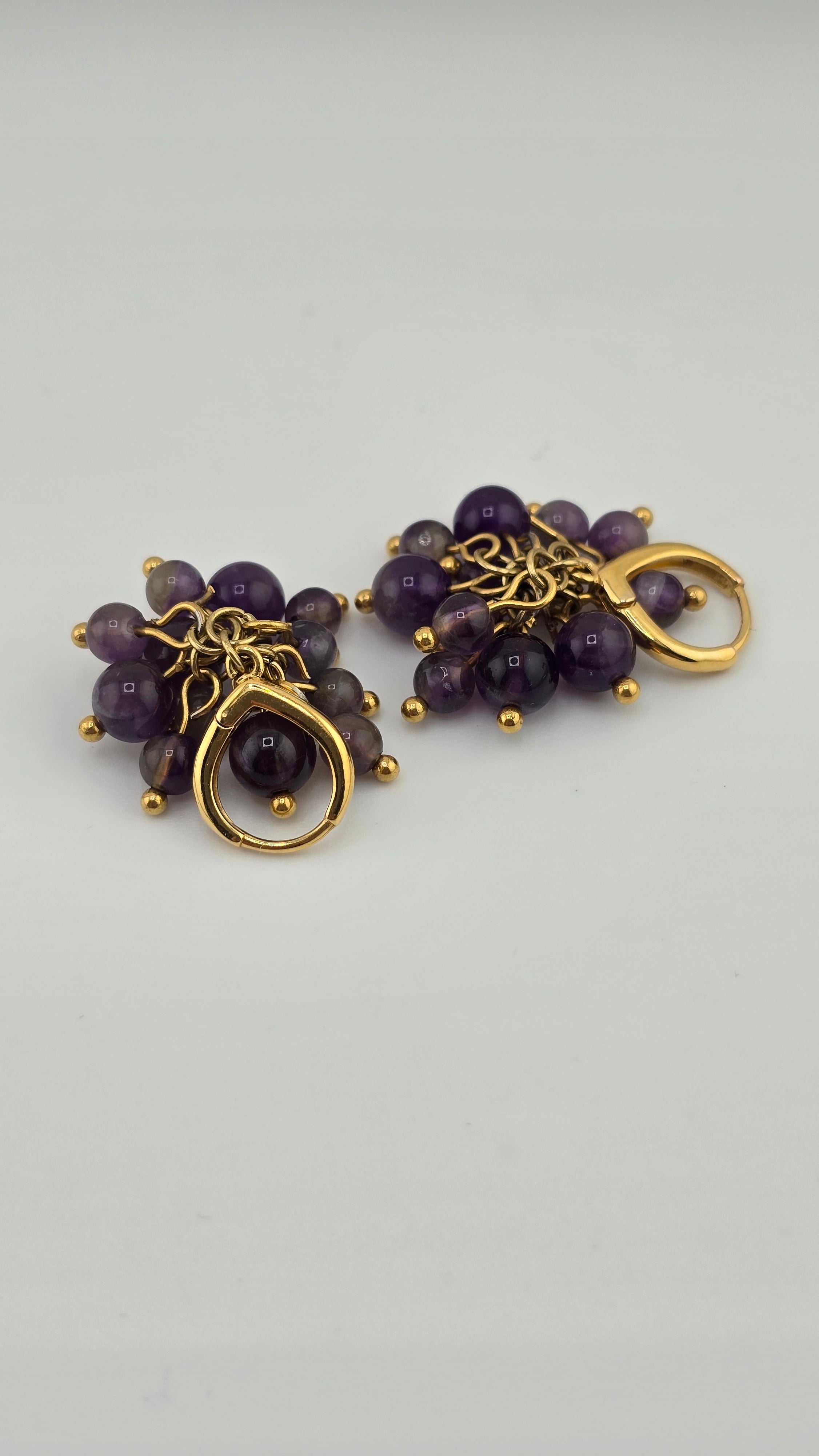 Boucles d’oreilles en vermeil et Améthyste