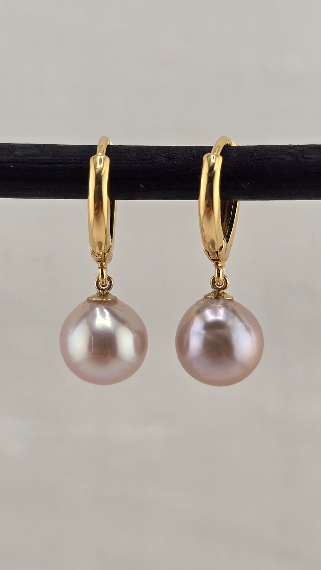 Boucles d’oreilles avec perles de culture rose